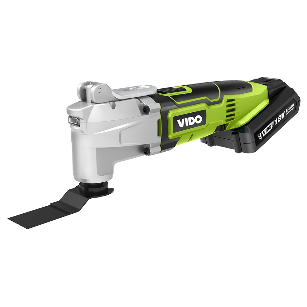 WD042510180 VIDO oszcillációs fűrész 18V, 5000/20000 RPM, 1 db akkumulátor + 1 db töltő